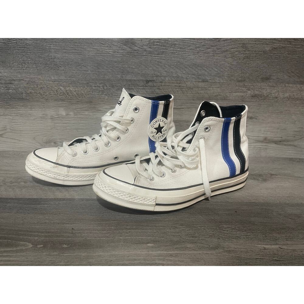 Converse Chuck 70 Archival Stripes High Top A08725C M 7.5 W 9.5 White Blue